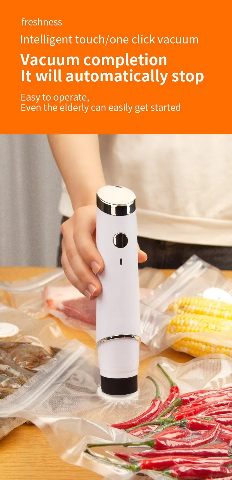 Vacuum Food Storage Bag Set with Electric Pump