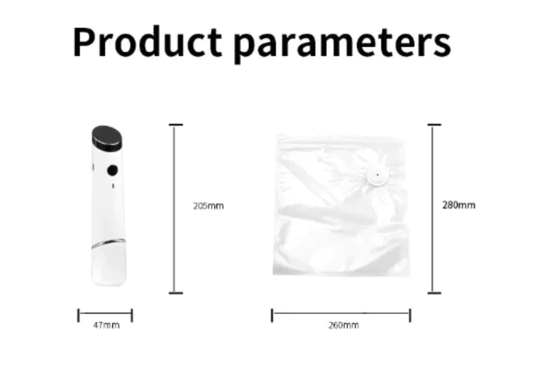 Vacuum Food Storage Bag Set with Electric Pump